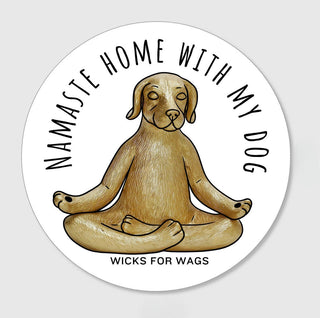 Namaste Home With My Dog Sticker