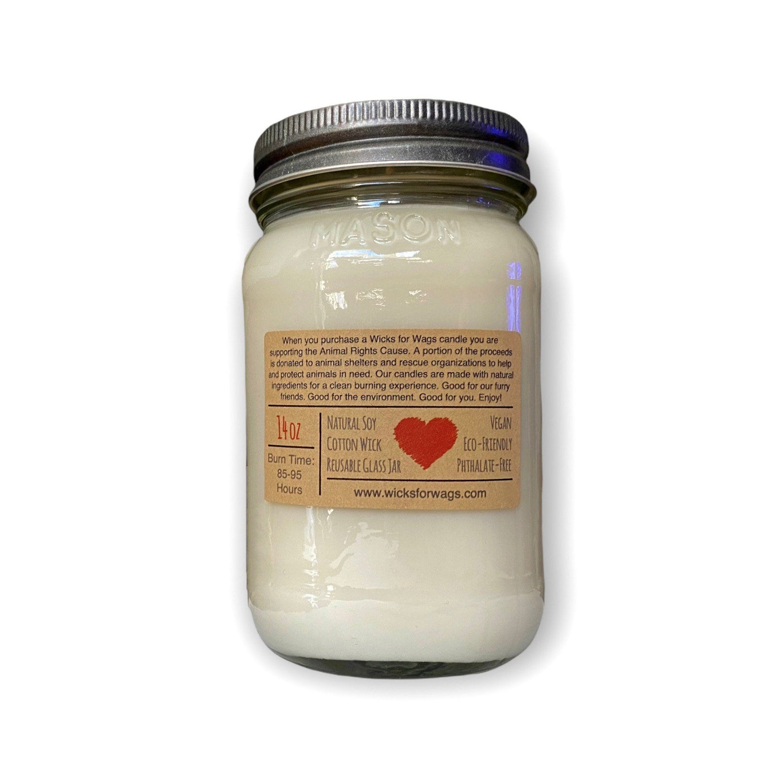 Dreaming by the Fire  Large Mason Jar – wicksforwags